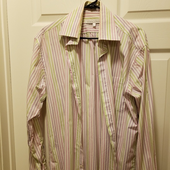 Multi-colored Striped Men's Shirt by Assante - Picture 2 of 4